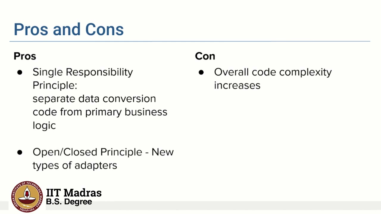 Adapter pros and cons